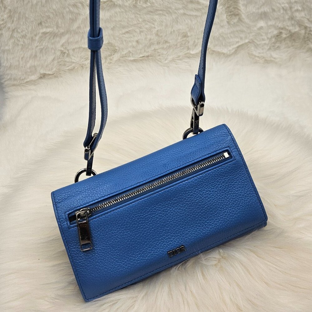 DIOR  Men's Front Zip Flap Wallet